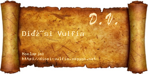 Diósi Vulfia névjegykártya